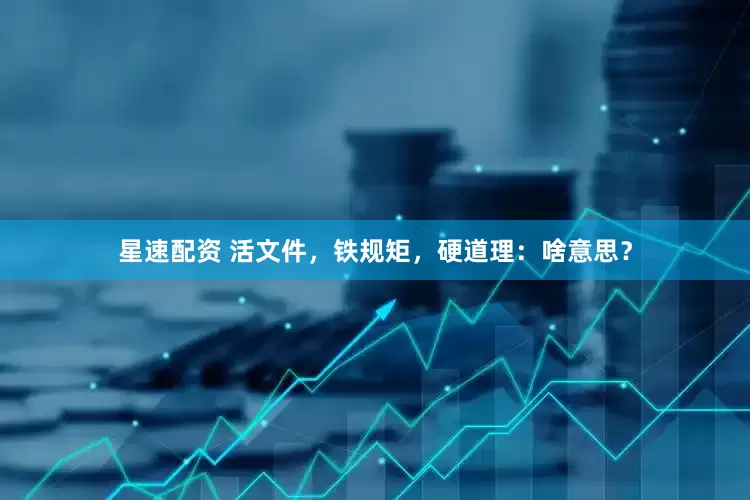星速配资 活文件，铁规矩，硬道理：啥意思？